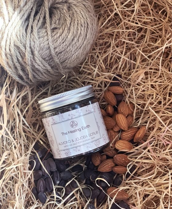 The_healing_earth_Almond and Jojoba  Scrub with Sea Salt
